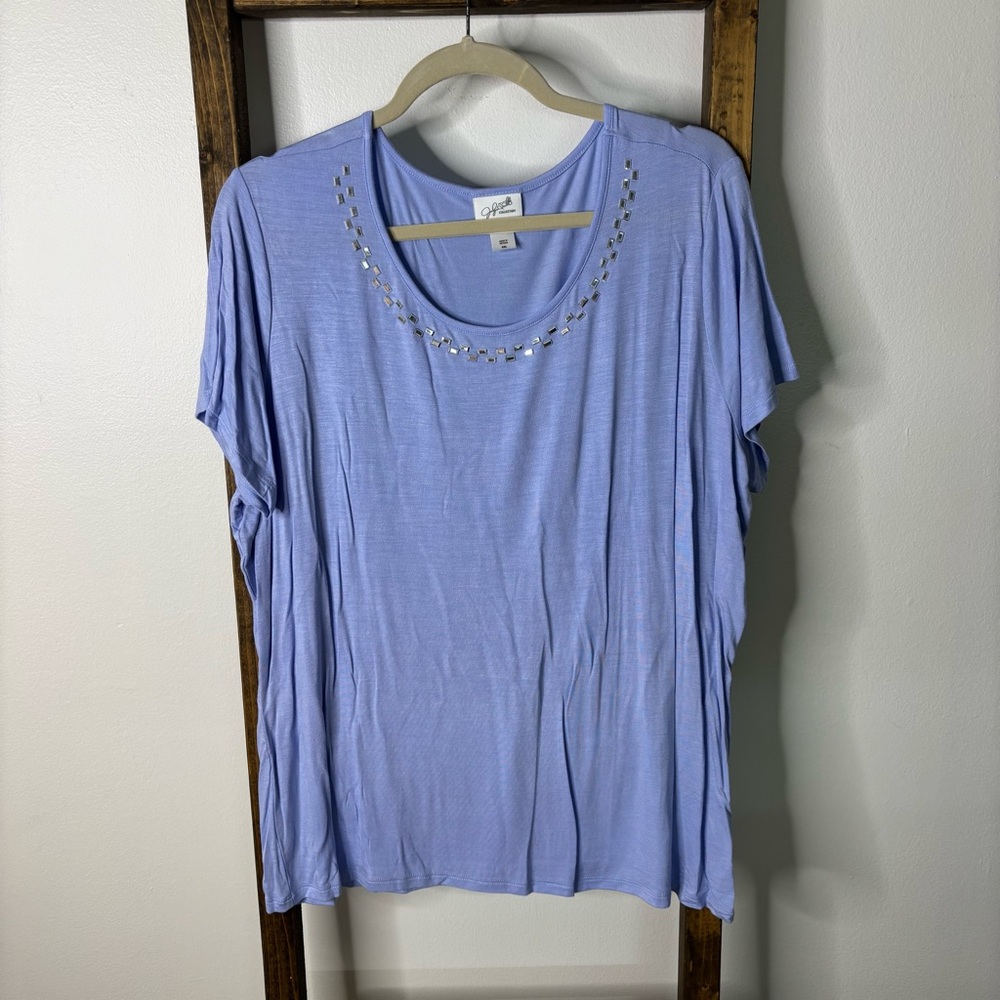 Jaclyn Smith Light Blue Women's Top